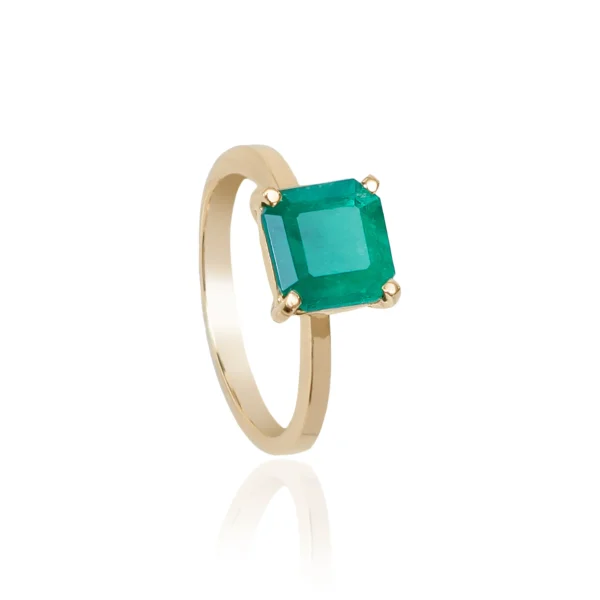 Anillo Esmeralda Cuadrada