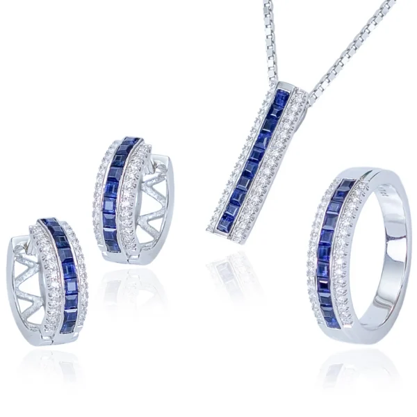 Set Zafiro Carré Diamante