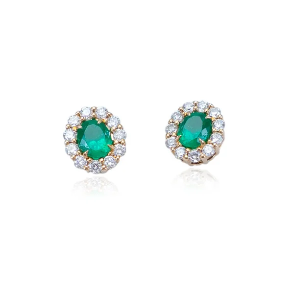 Topos Oval Esmeralda Diamante Bisel