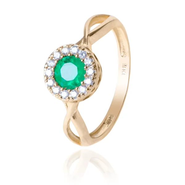 Anillo Dona Esmeralda Diamantes
